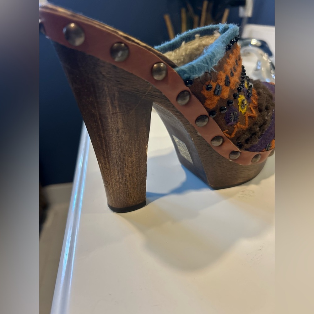 Vintage Miu Miu Colorful Embellished Mules - Picture 4 of 5